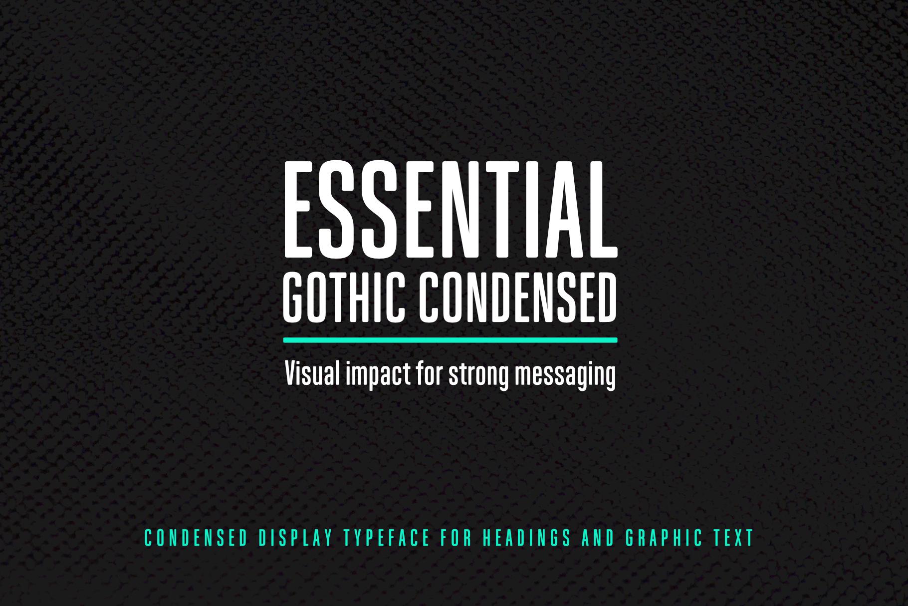 Essential Gothic Condensed Font