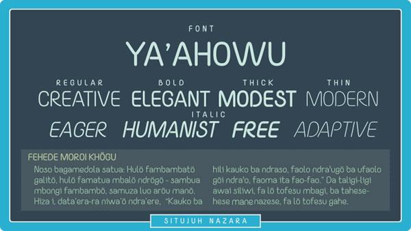 Yaahowu Font
