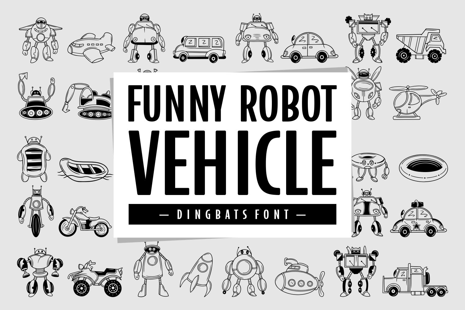 Funny Robot Vehicle Font