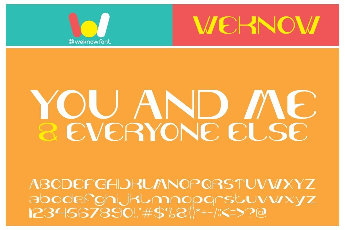 You and Me and Everyone else Font