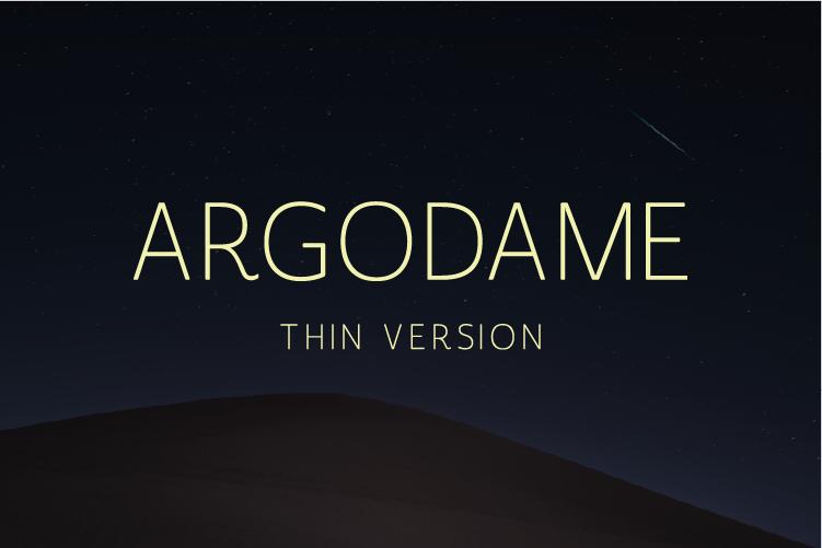 Argodame Thin Font
