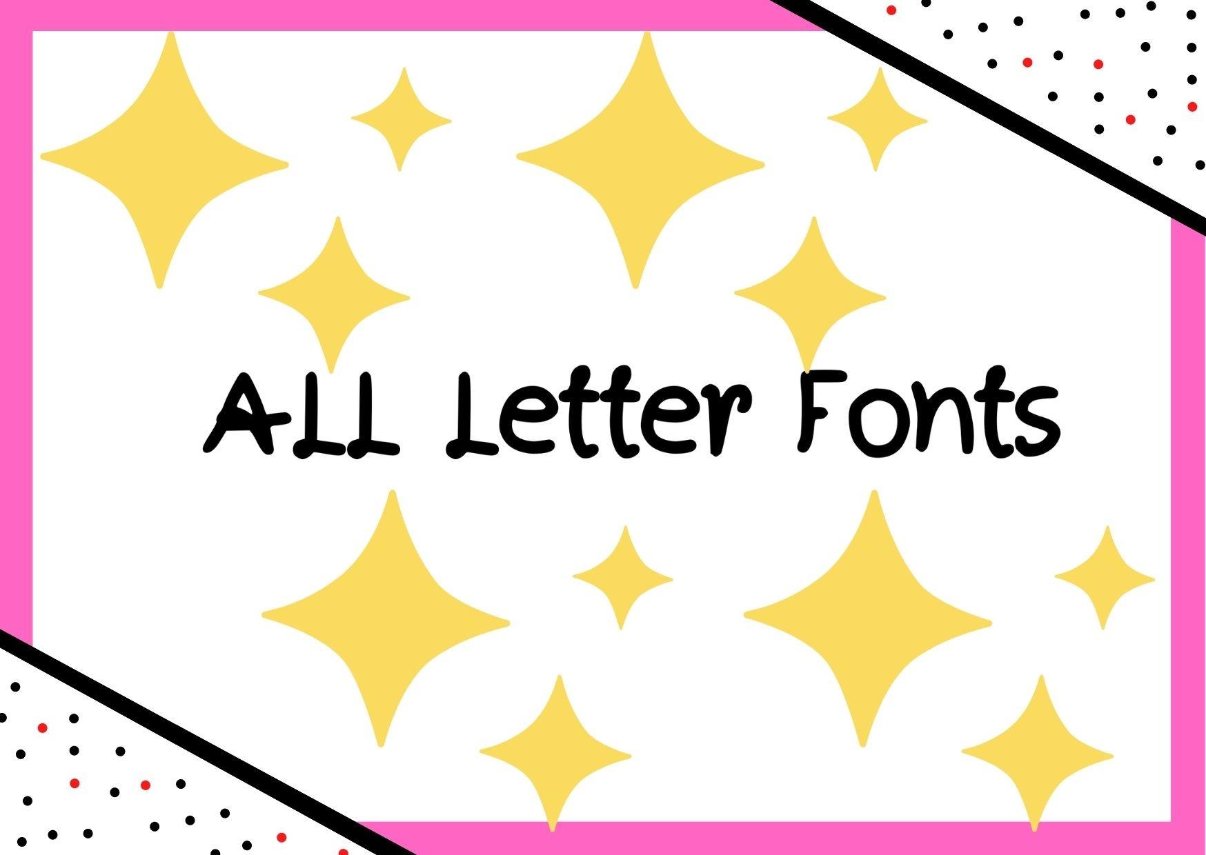 All Letter Style Font