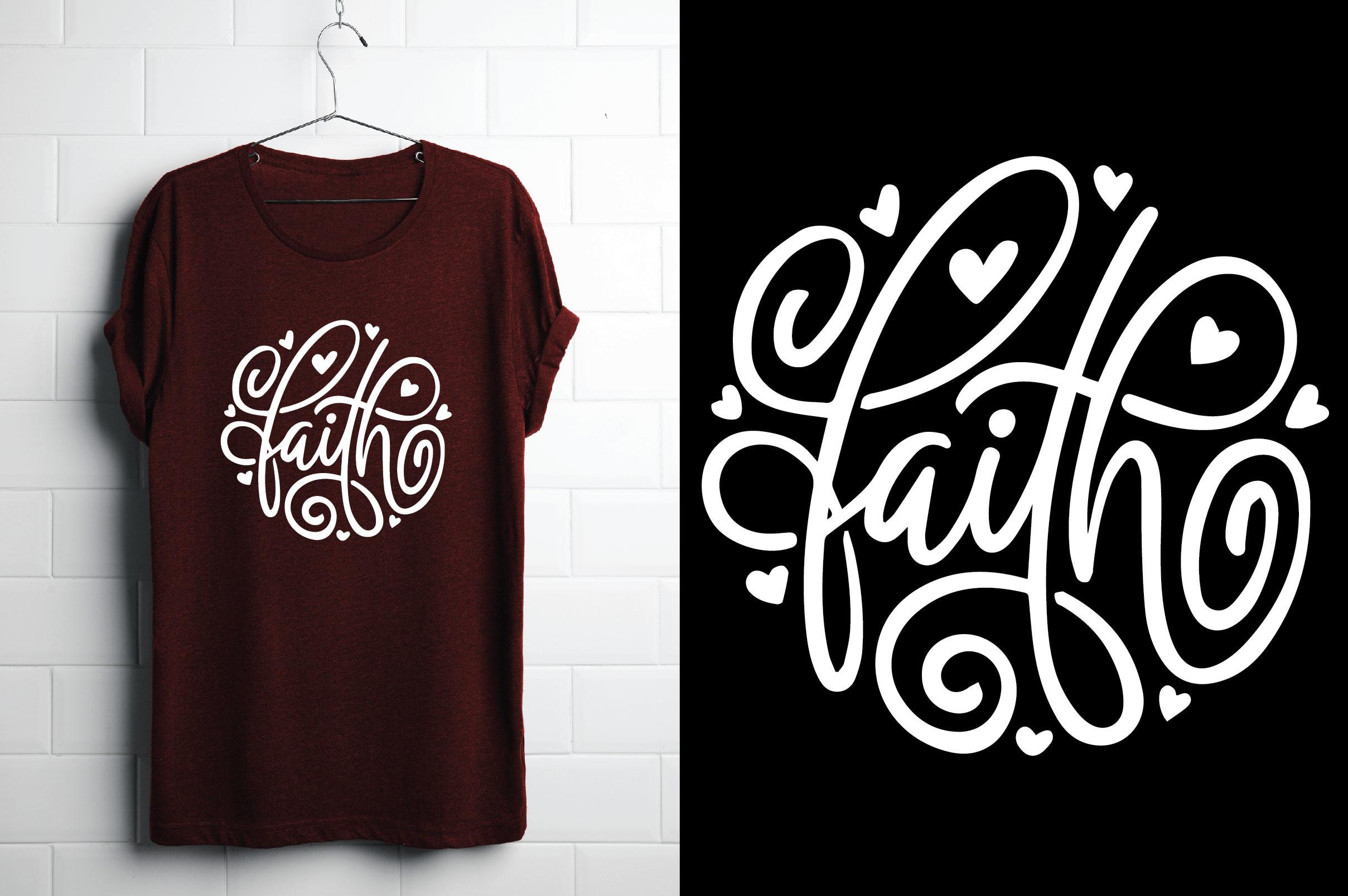 Faith Christian Typograph T Shirt Design