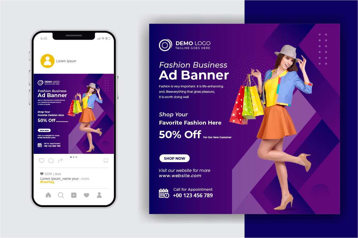 Fashion Sale Social Media Post Template