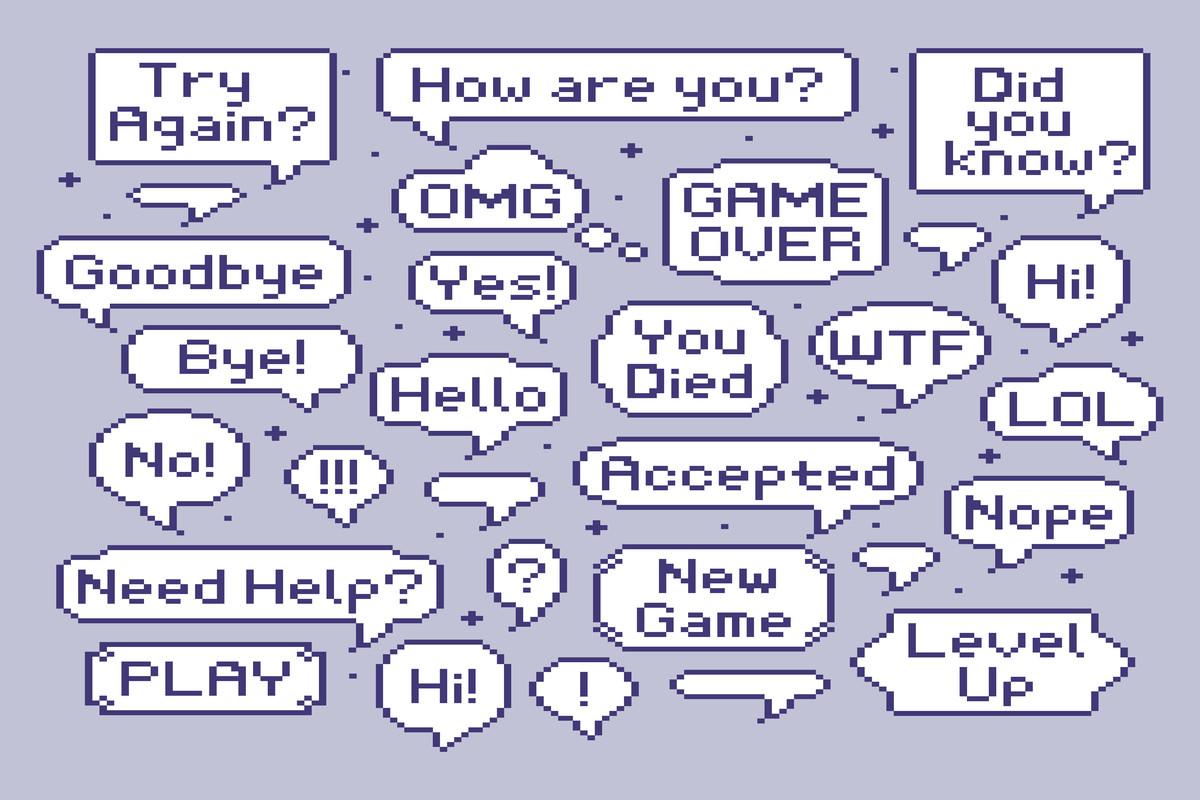 Pixel Speech Bubbles