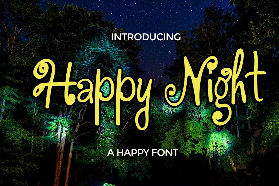 Happy Night Font