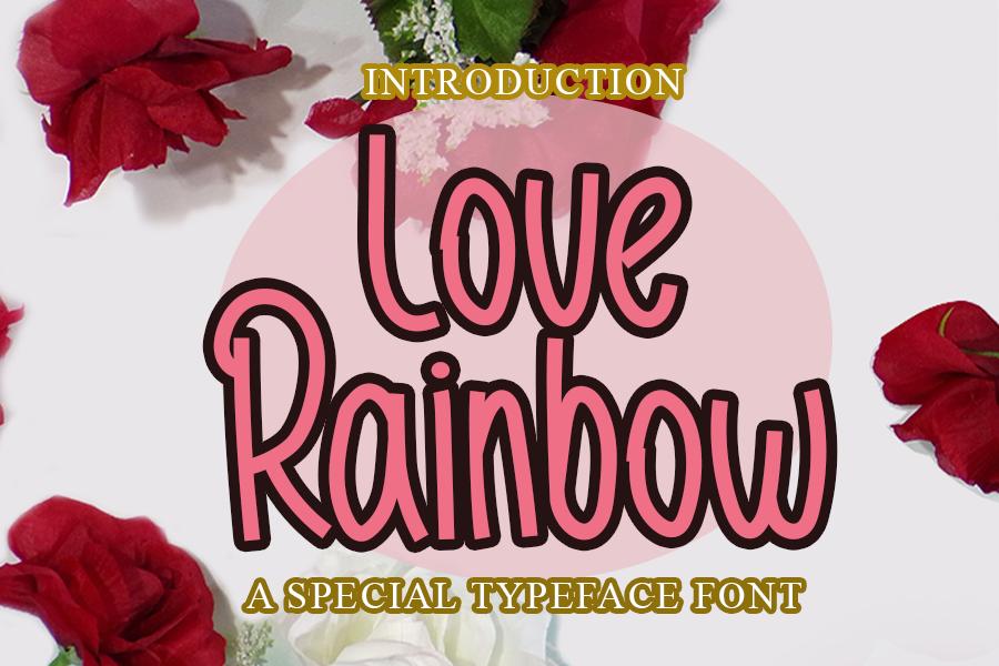 Love Rainbow Font