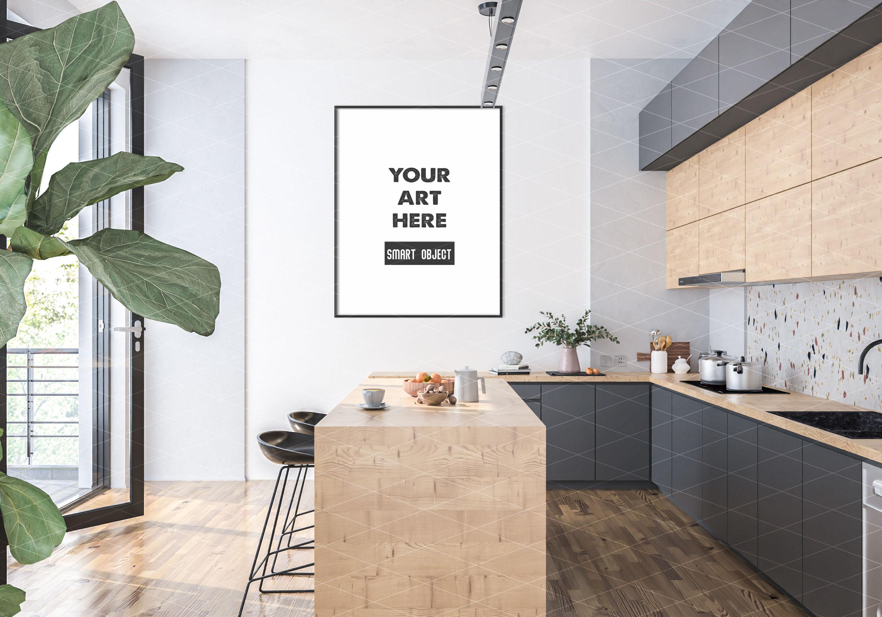 Frame Mockup Interior Mockup Kitchen
