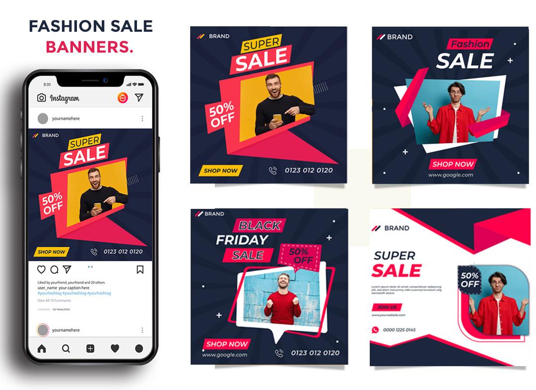 Instagram Banner Post Set Template