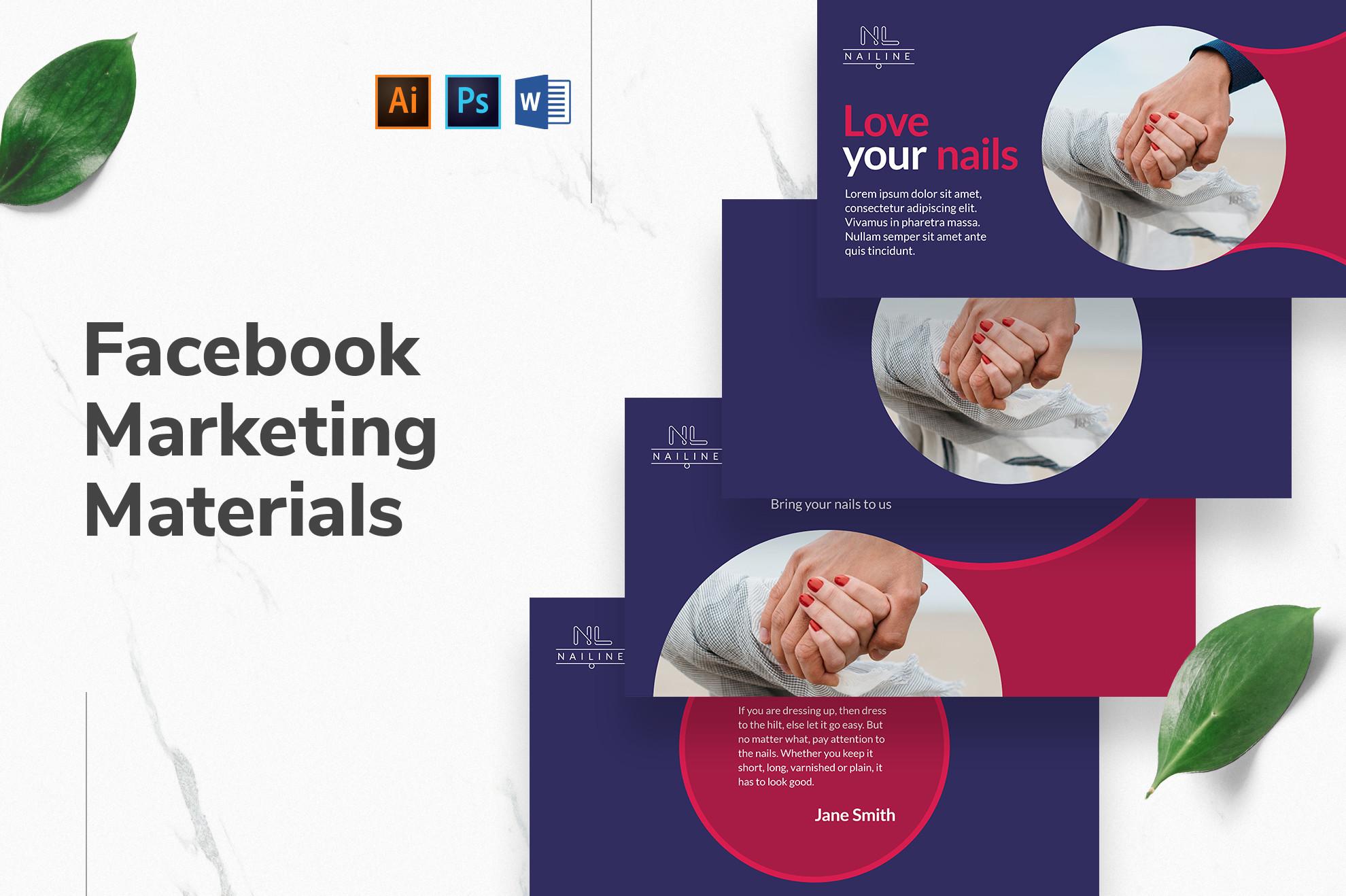 Nail Studio Facebook Templates