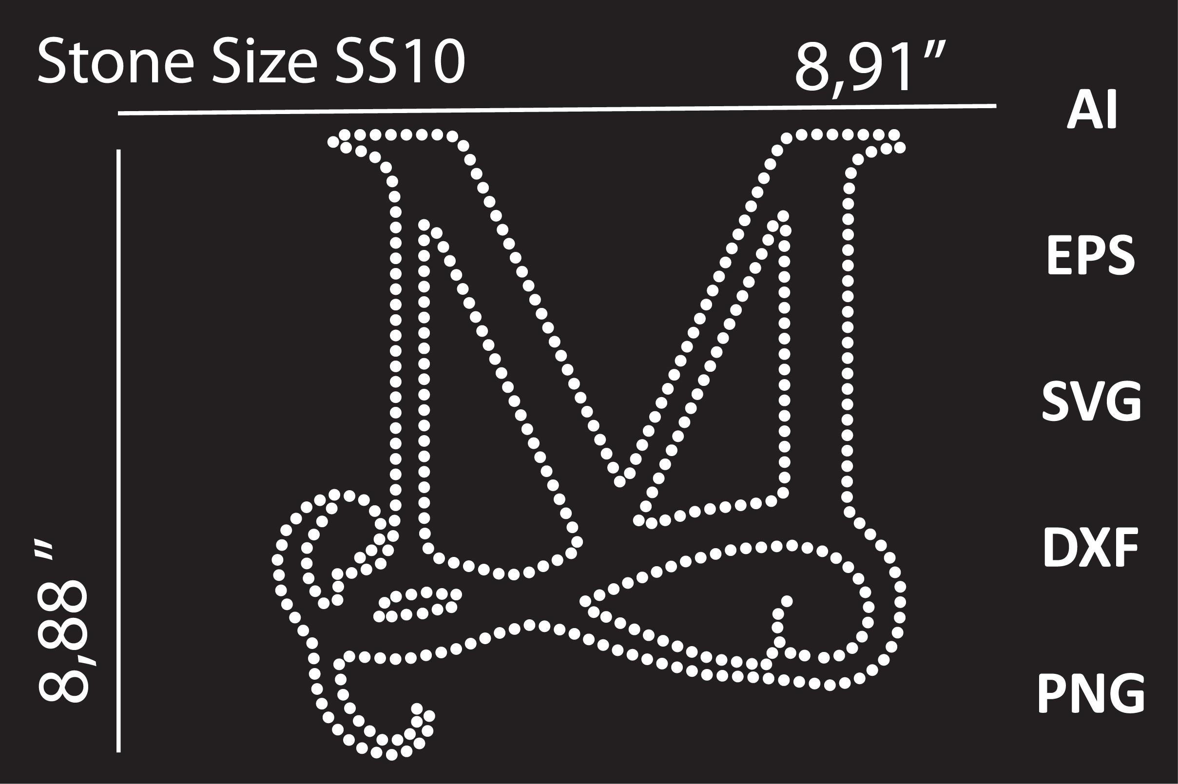 CAPITAL LETTER RHINESTONE TEMPLATE DE...