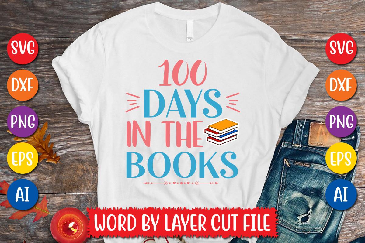 100 Days in the Books Svg Design