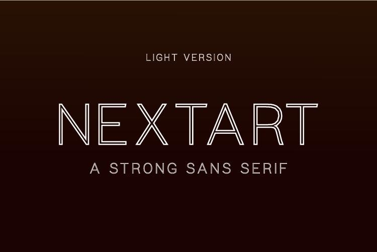 Nextart Outline Light Font