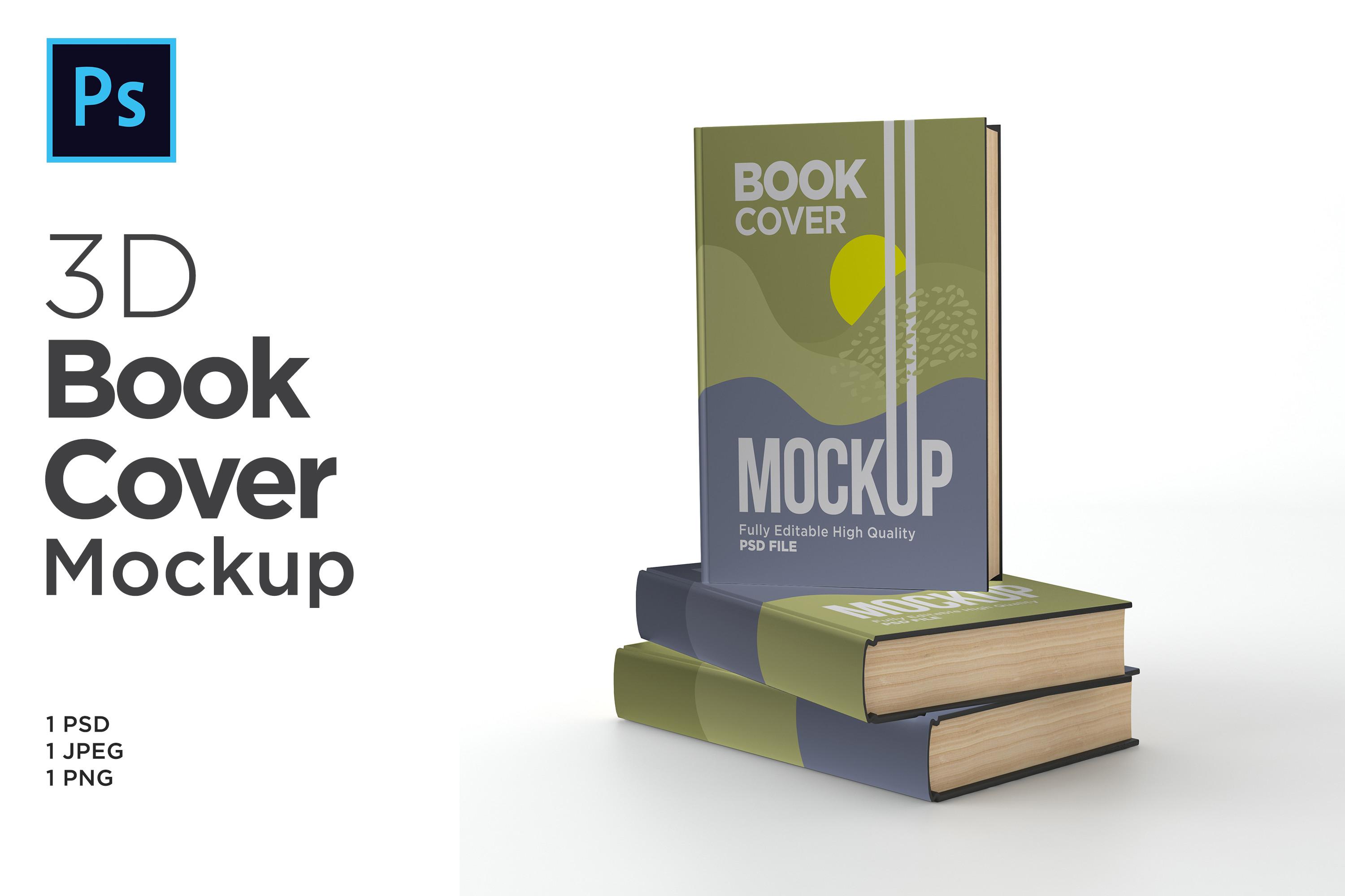 Book Cover Mockup 3d Rendering