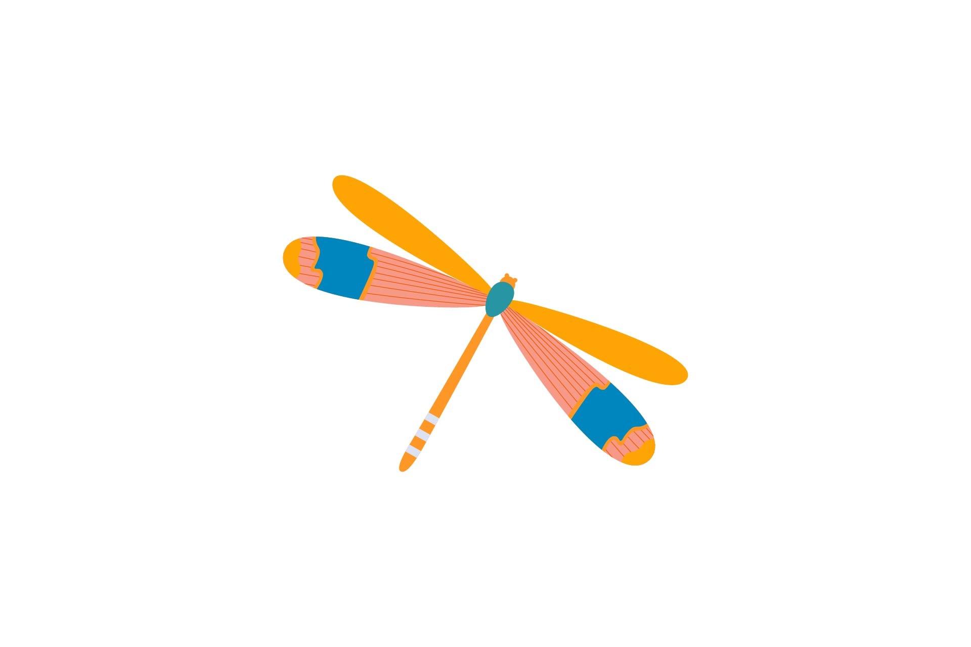 Flat Butterflies Flying