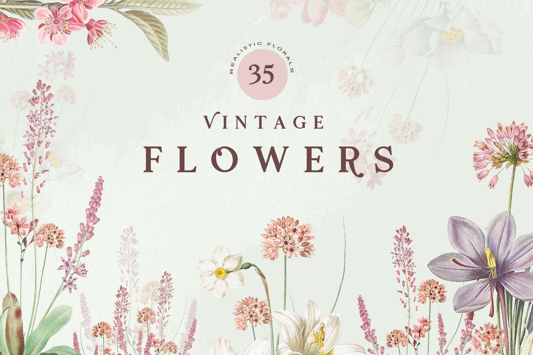 35 Vintage Flowers