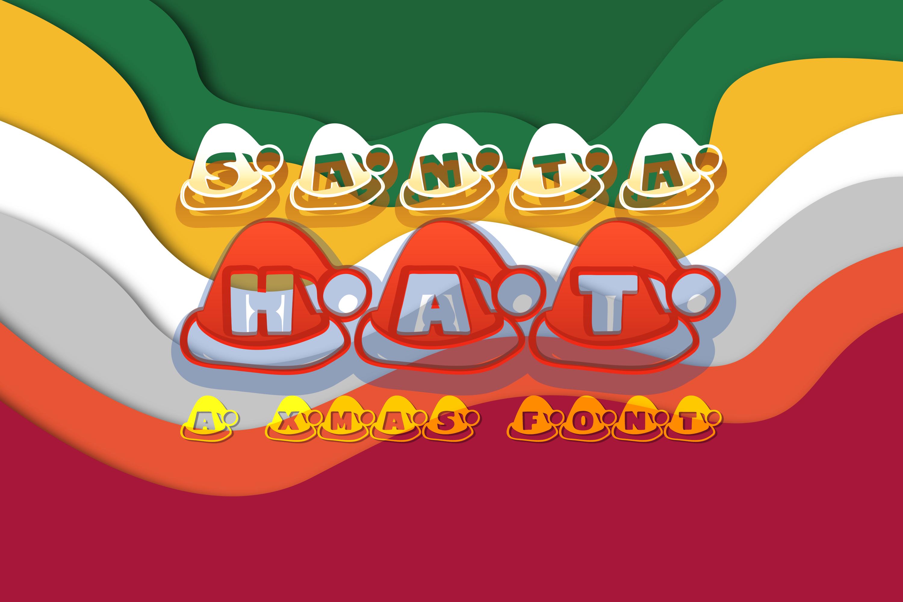 Santa Hat Font
