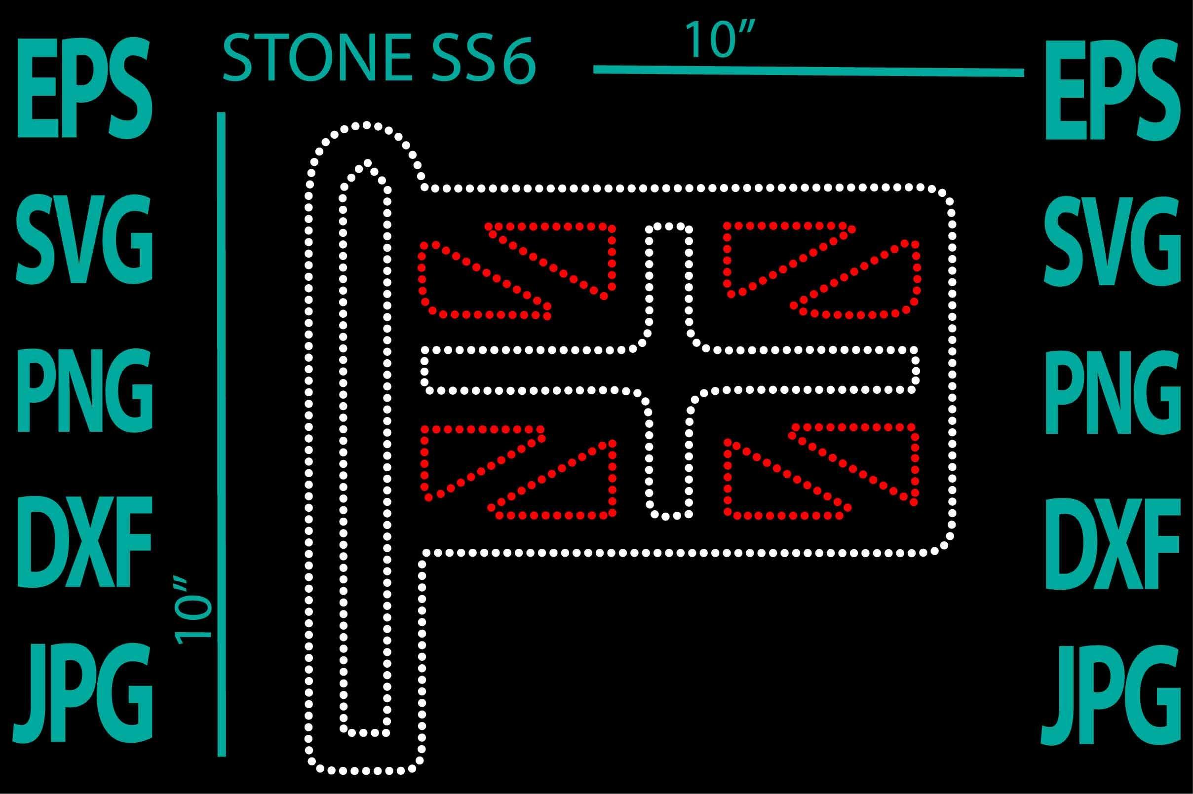 Flag Rhinestone Template.