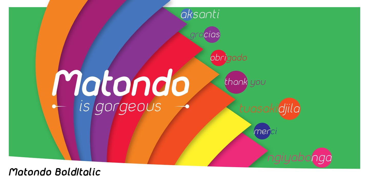 Matondo Bold Italic Font