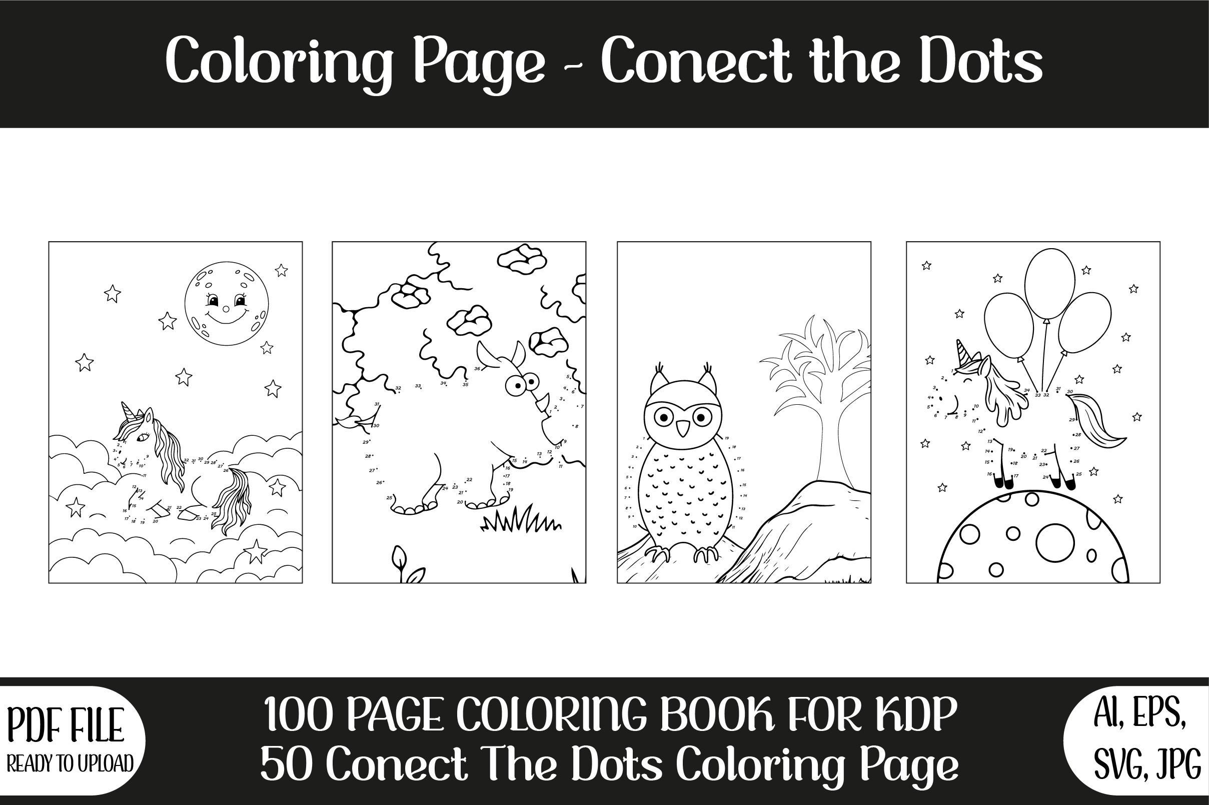 Connect the Dots Coloring Book for Kids
