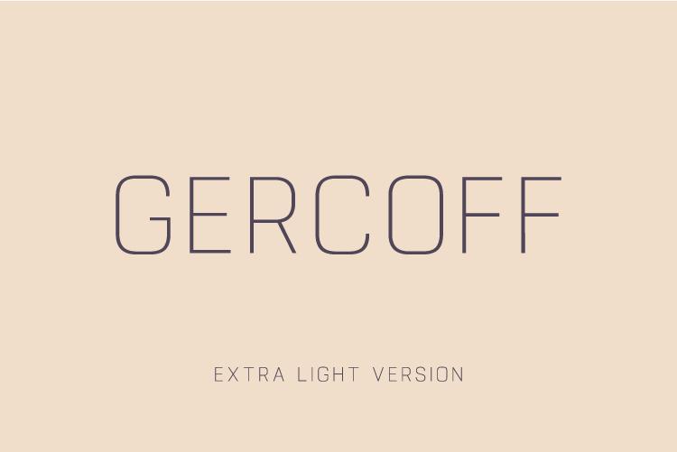 Gercoff Extra Light Font