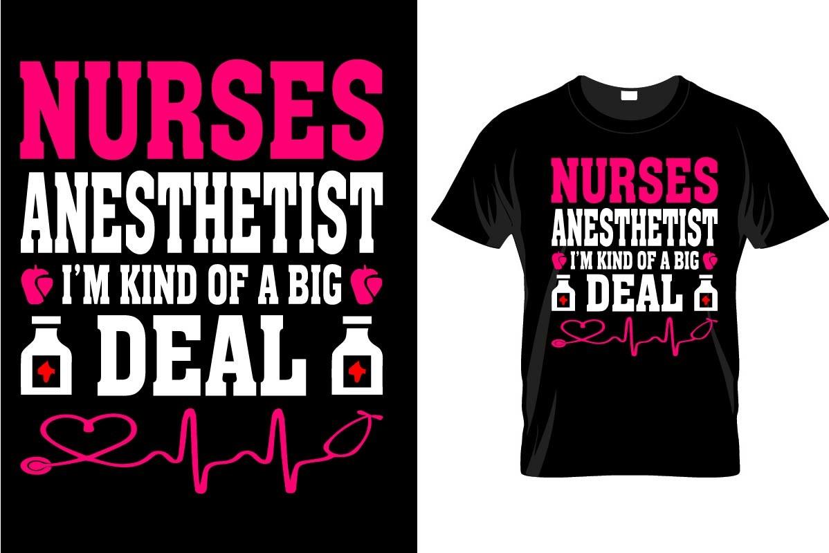 Nurse Typographic T-Shirt Design Vector