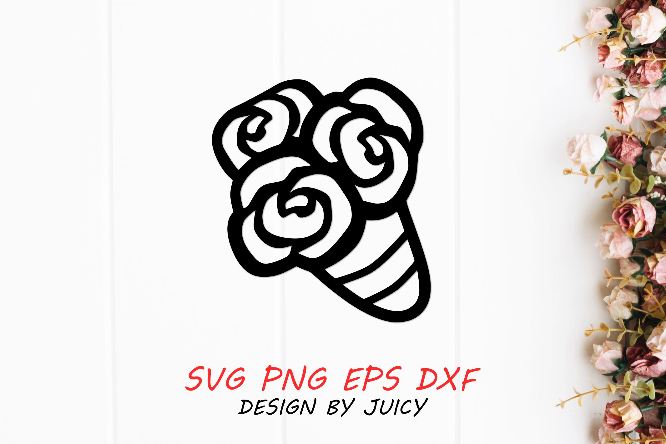 Three Roses Bouquet Svg