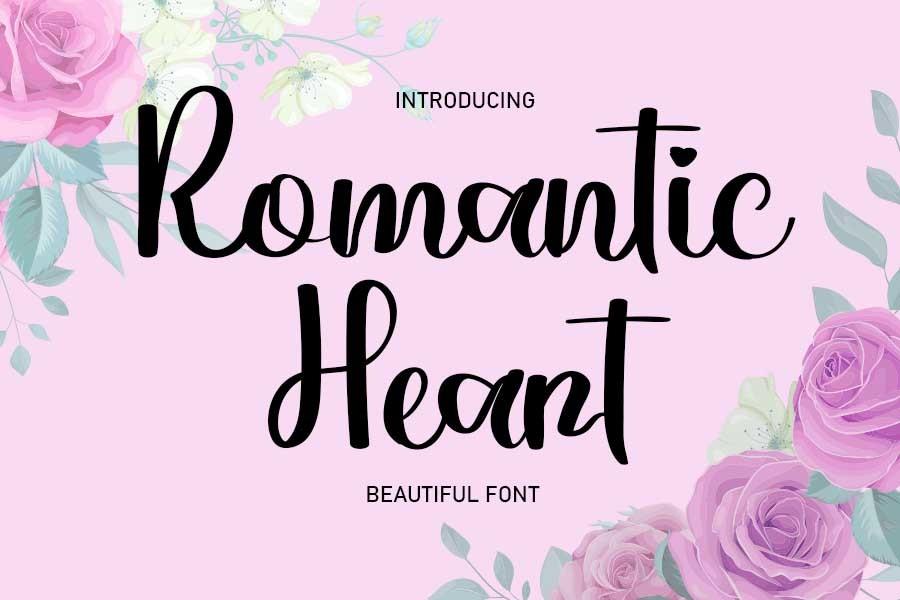 Romantic Heart Font