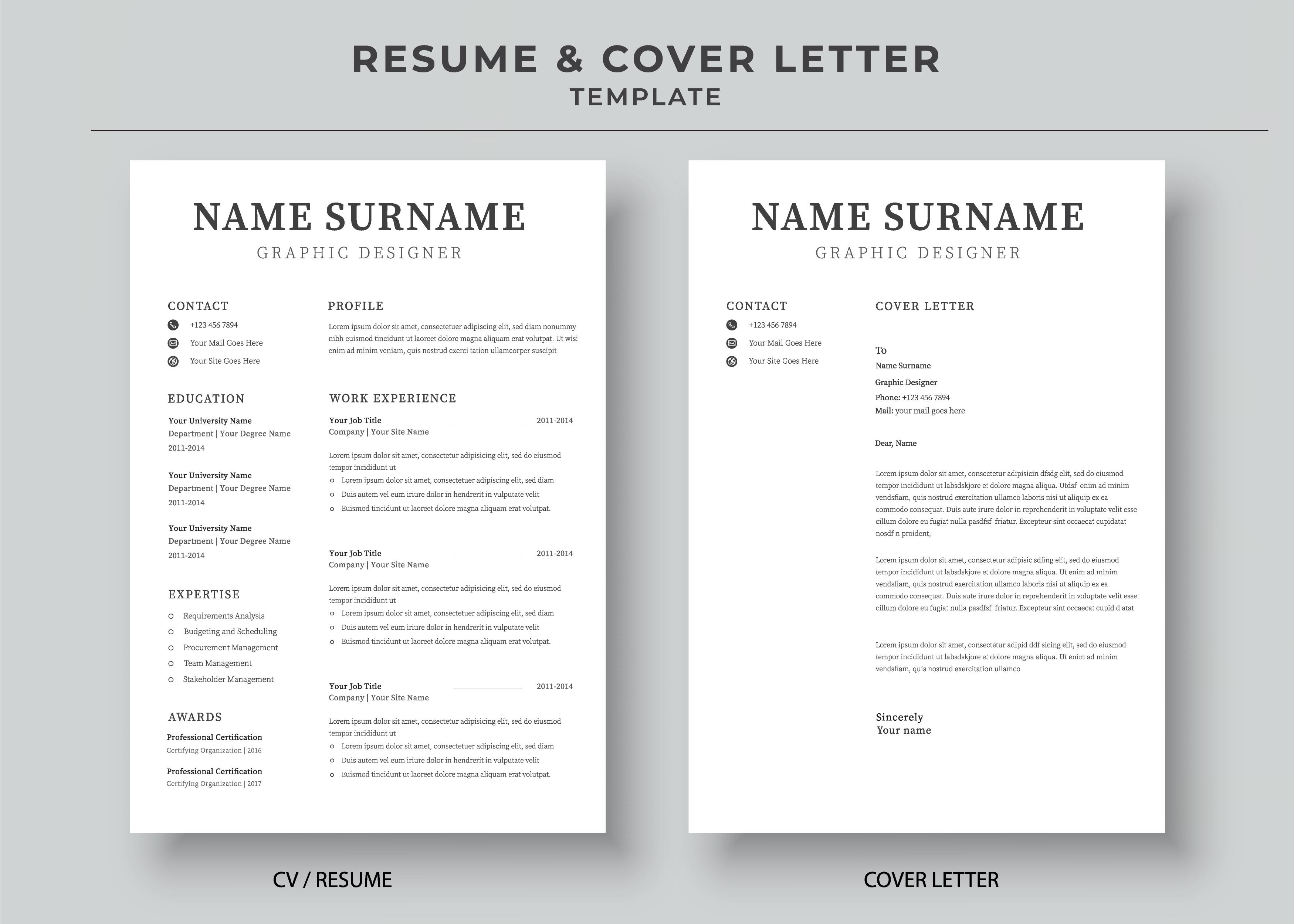 Resume and Cover Letter Template