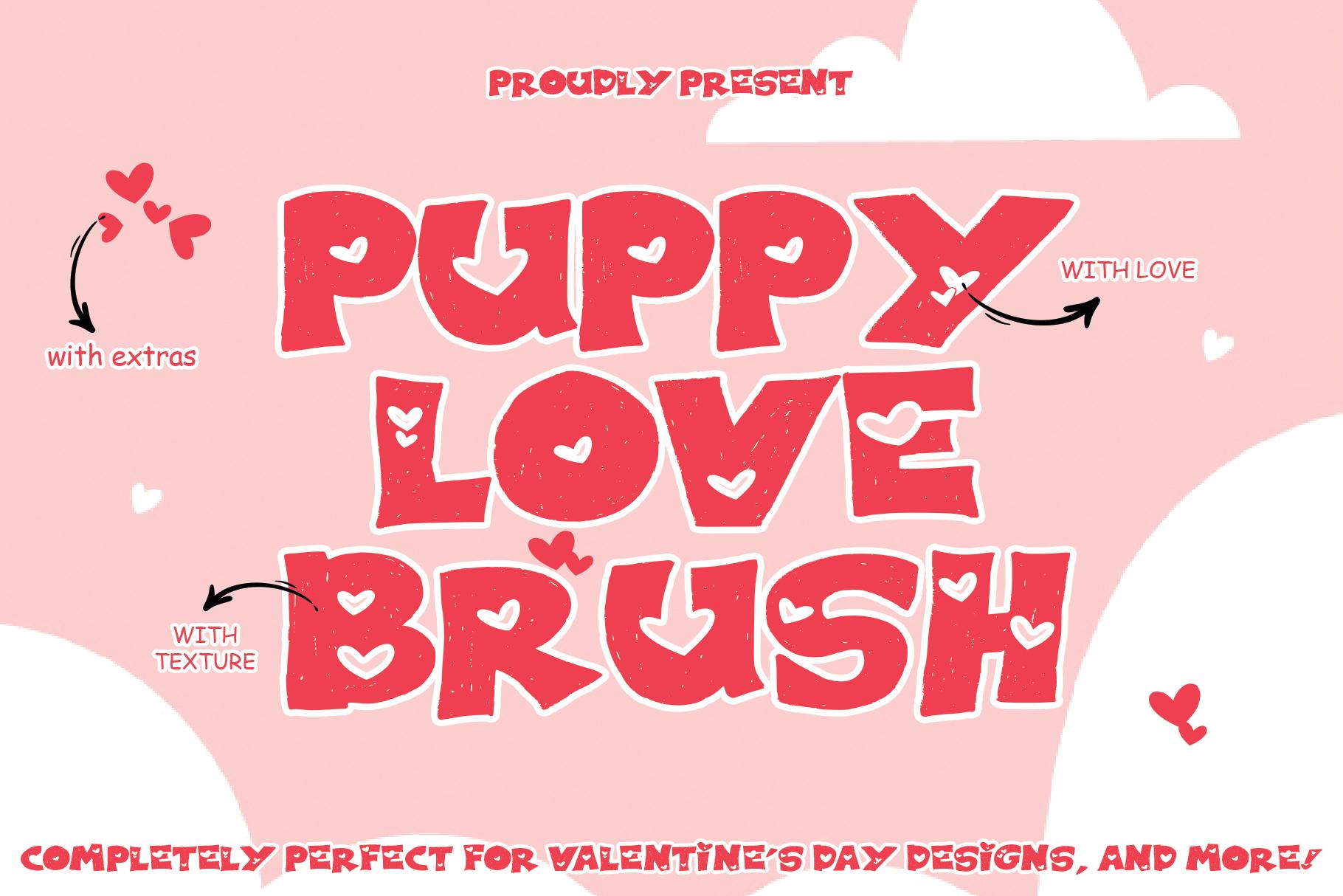 Puppy Love Brush Font