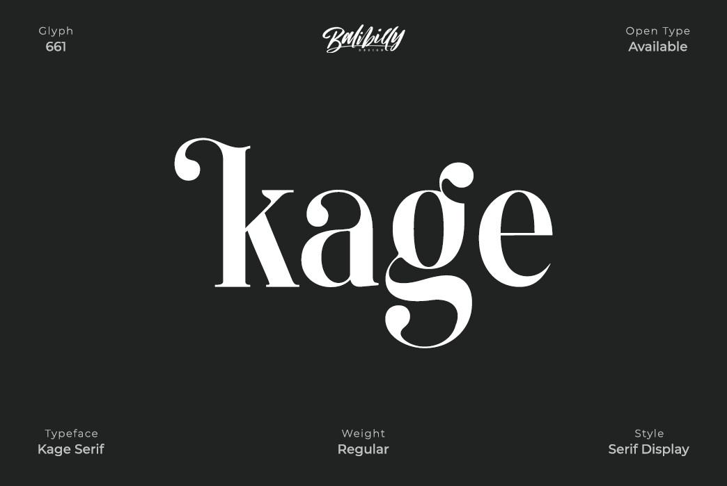 Kage - Regular Font