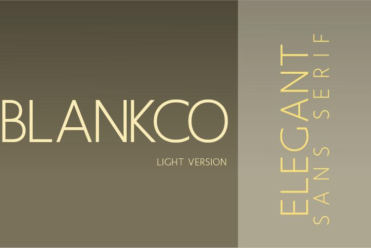 Blankco Light Font