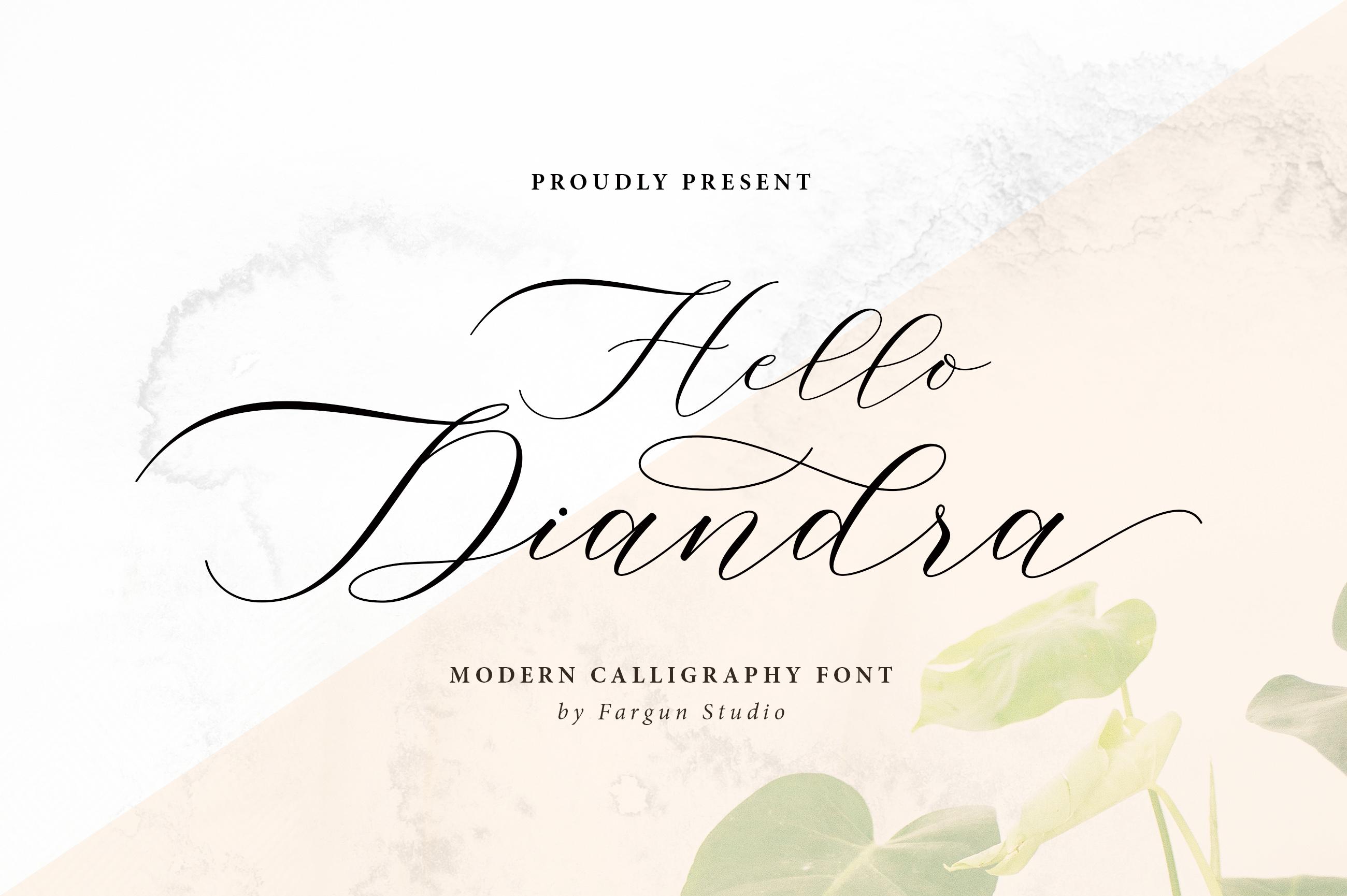 Hello Diandra Font