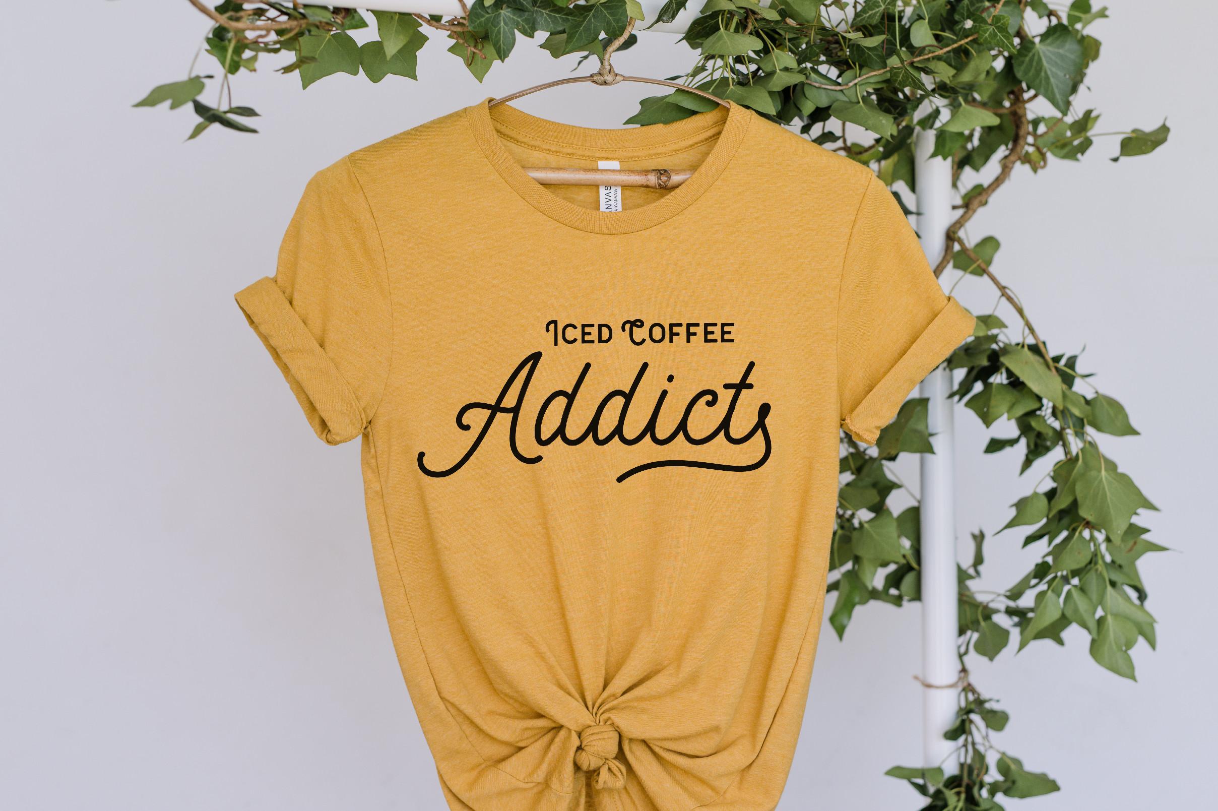 Iced Coffee Addict SVG, Coffee Svg