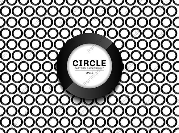 Black Border Circles Pattern Seamless