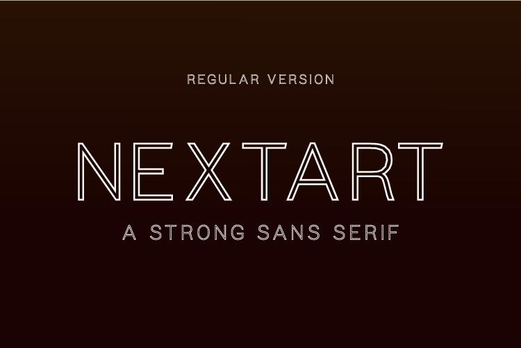 Nextart Outline Regular Font