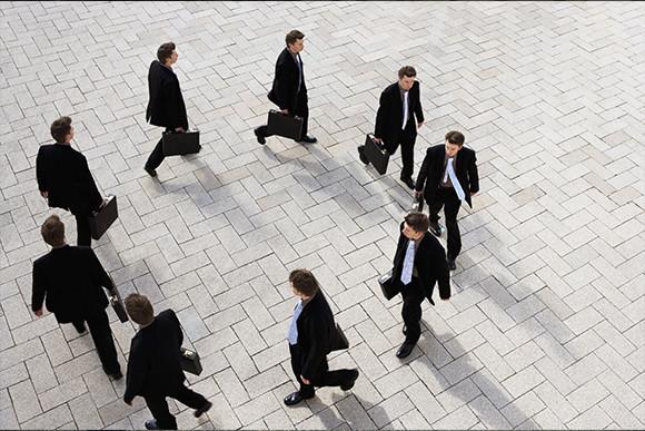 Businessman Walking in Circles