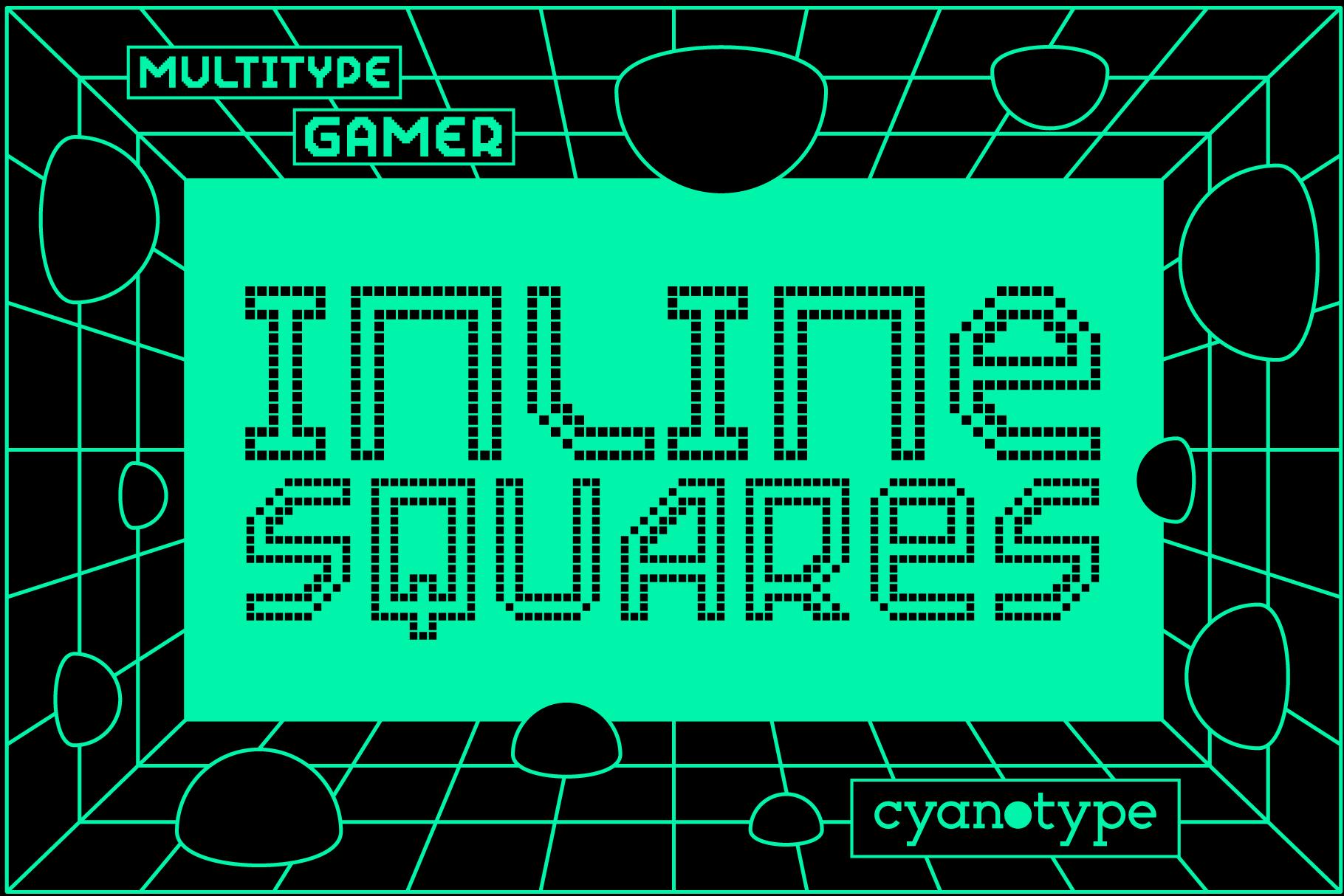 Gamer Inline Squares Font
