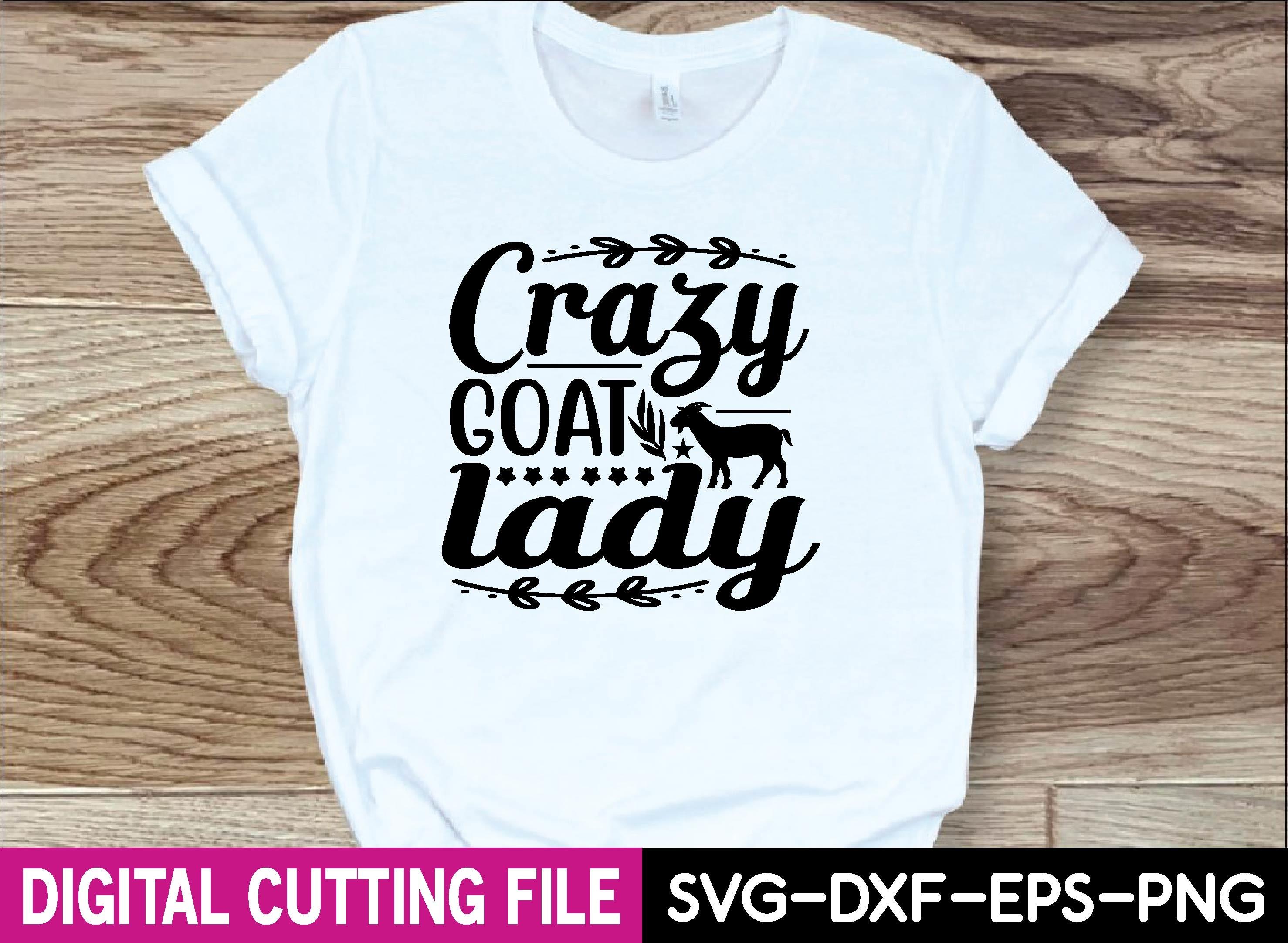 Crazy Goat Lady Svg Design
