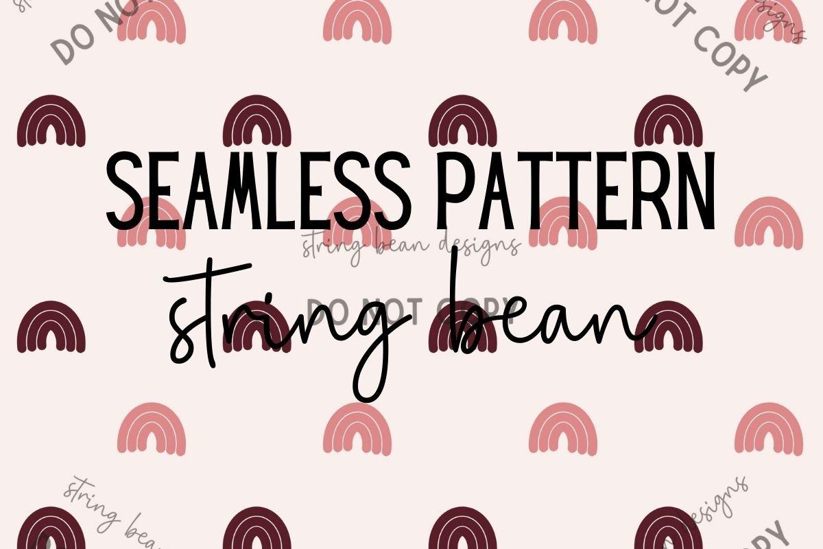 Pink and Red Rainbow Seamless Pattern