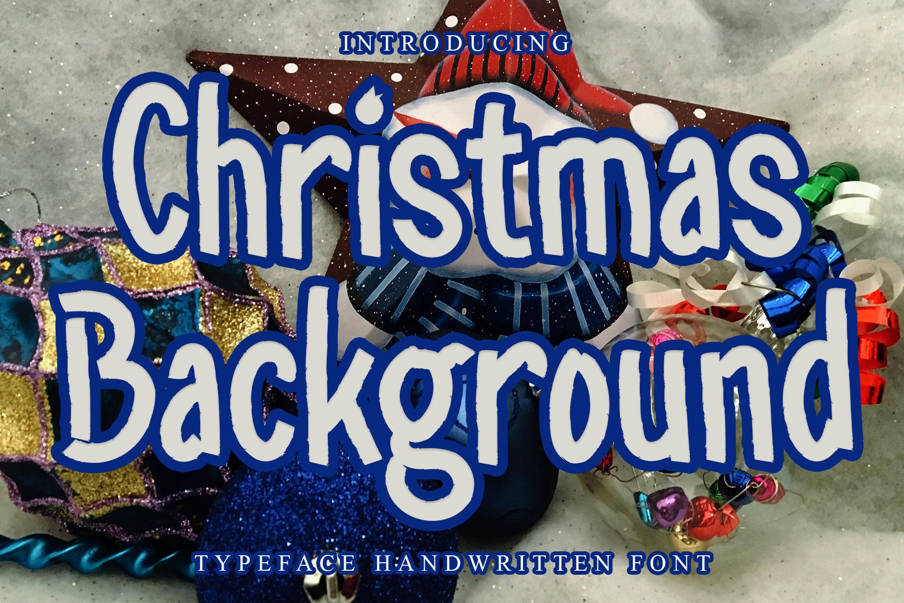 Christmas Background Font
