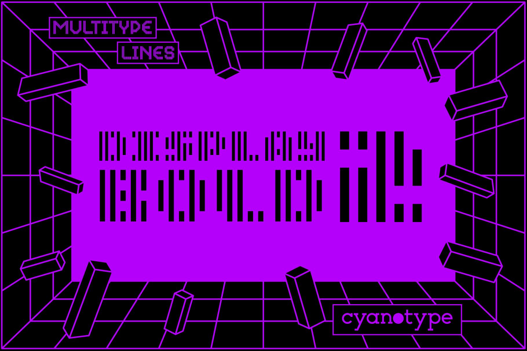 MultiType Lines Display Bold 2 Font