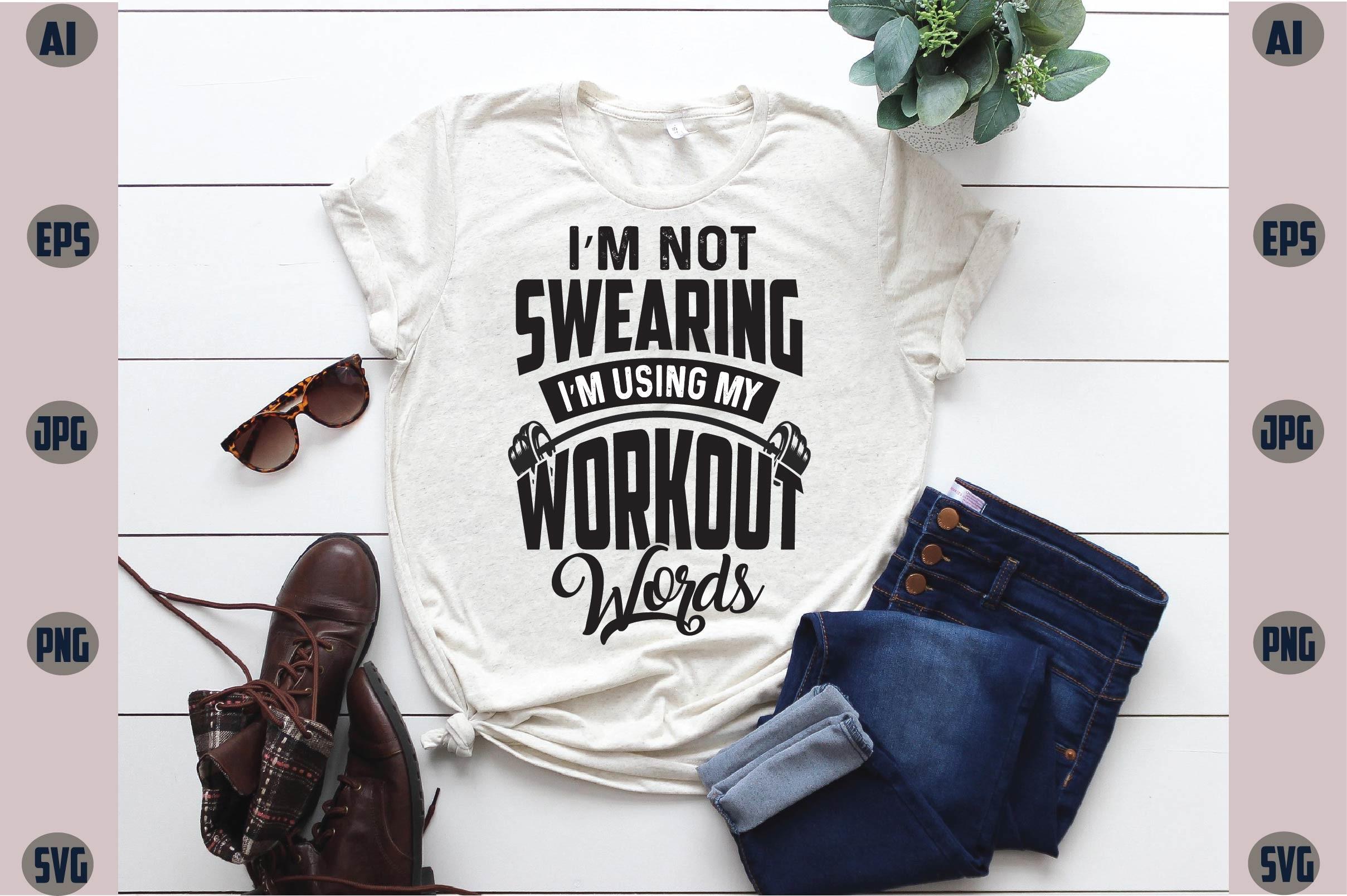 Gym Workout Fitness Typography T Shirt