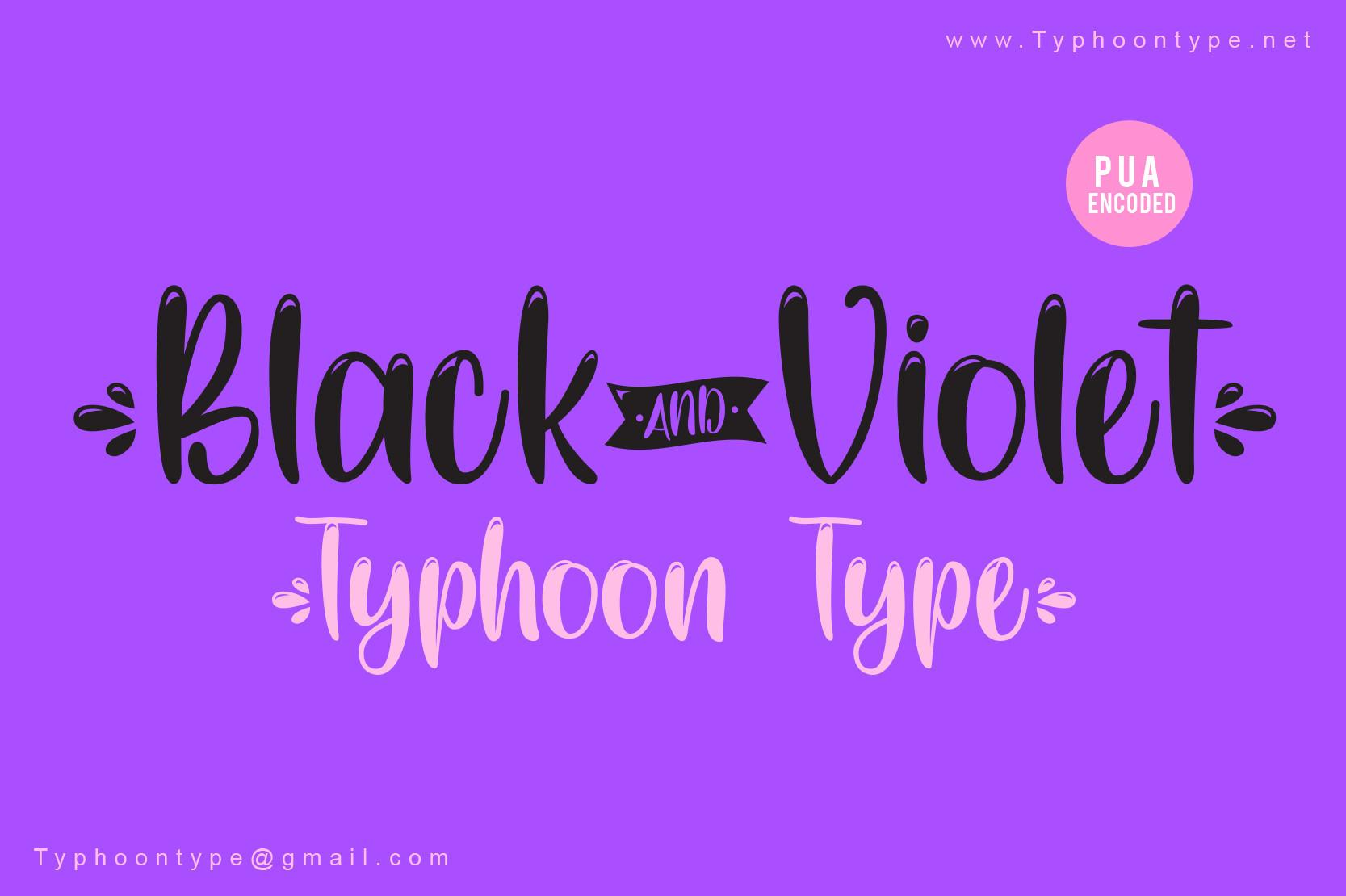 Black and Violet Font