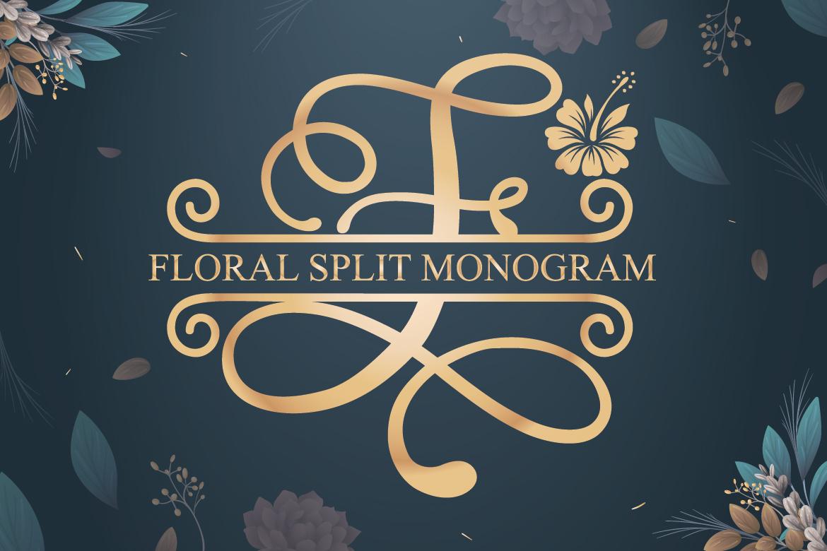 Floral Split Font
