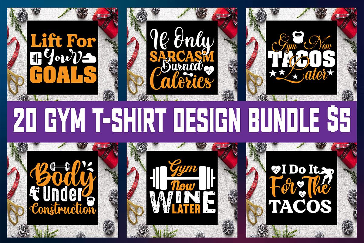 The Gym T-Shirt Design Bundle