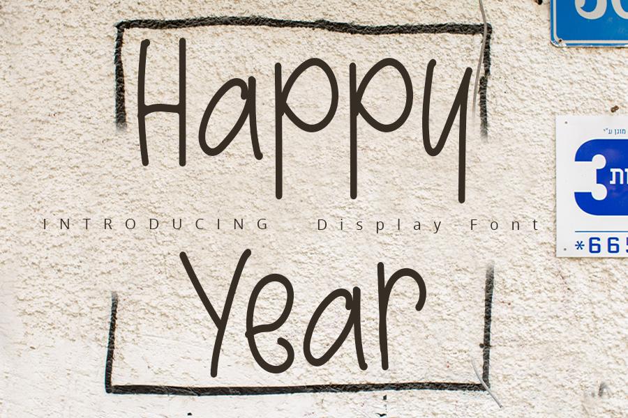 Happy Year Font