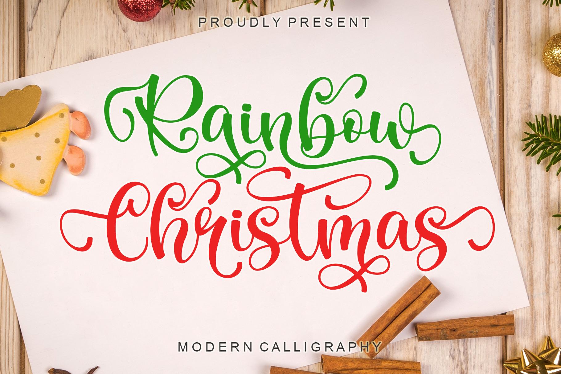 Rainbow Christmas Font