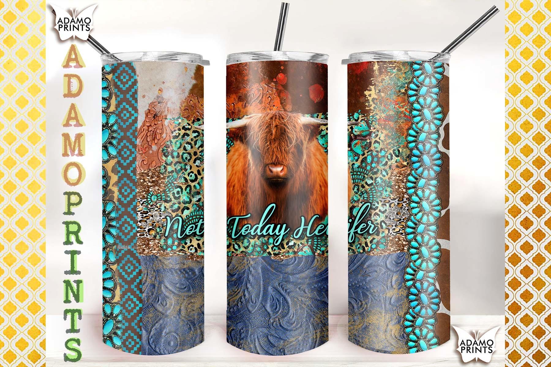 Aztec Gemstone Cowhide Highland Cow 20oz