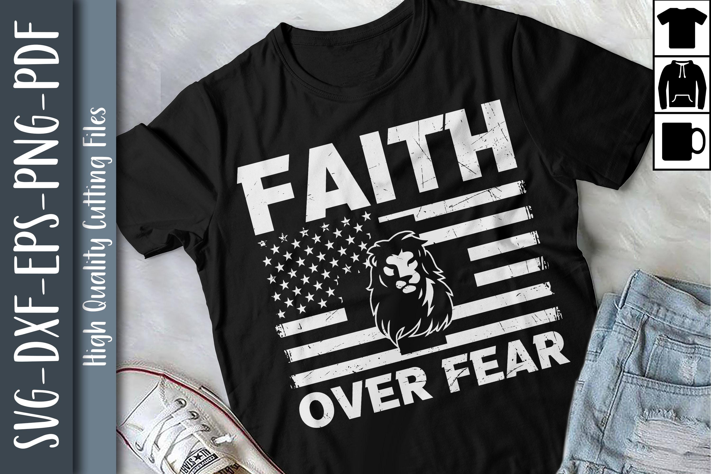 Faith over Fear Religious Lion of Judah